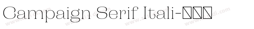 Campaign Serif Itali字体转换